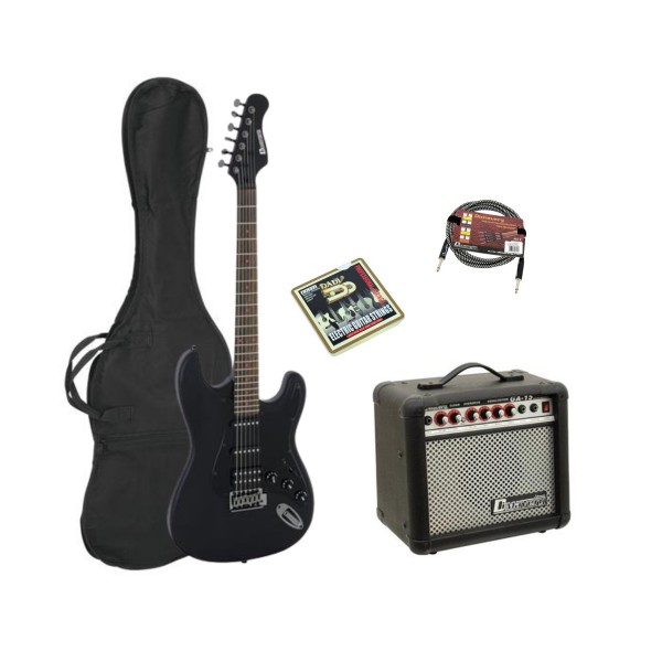 SET z električno kitaro Dimavery ST-312 Satin Black