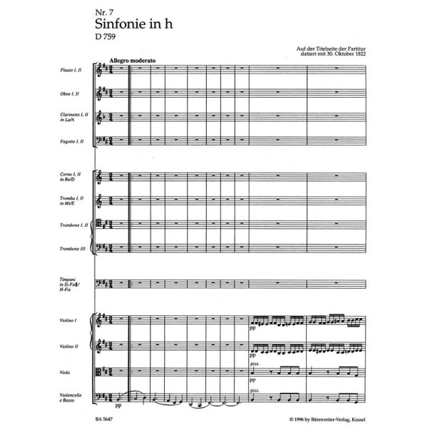 Franz Schubert: Sinfonie Nr. 7 D 759 - Die Unvollendete