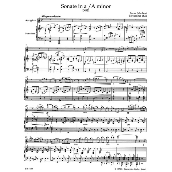 Schubert: Sonate a-moll, Arpeggione-Sonate D 821