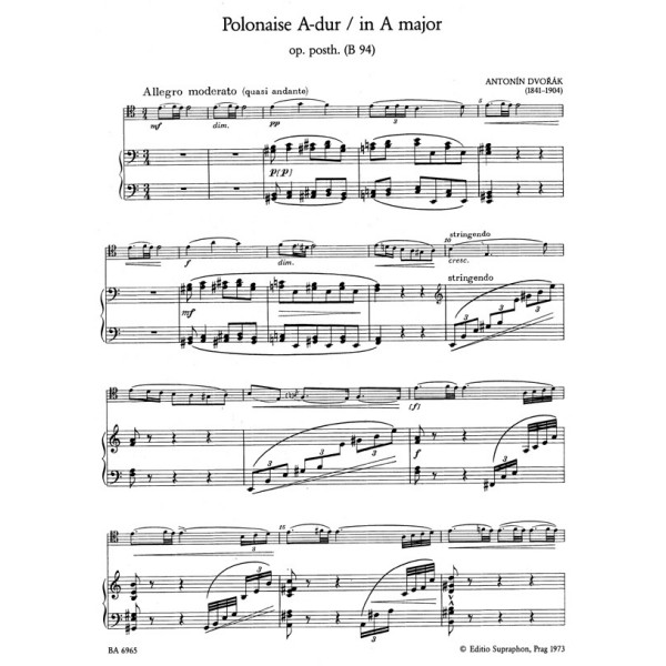 Antonín Dvořák: Polonaise op. post. B 94