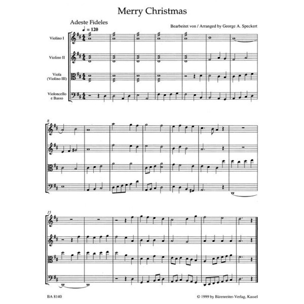 George A. Speckert: Merry Christmas for Strings