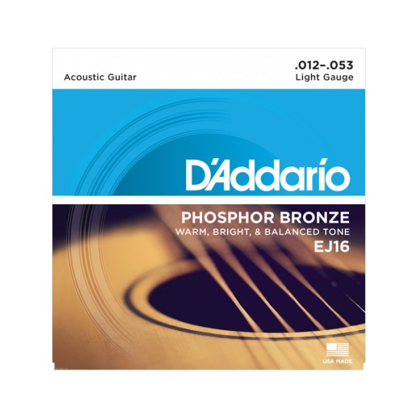 SET strun za akustično kitaro D'Addario EJ16 PH Bronze 12-53