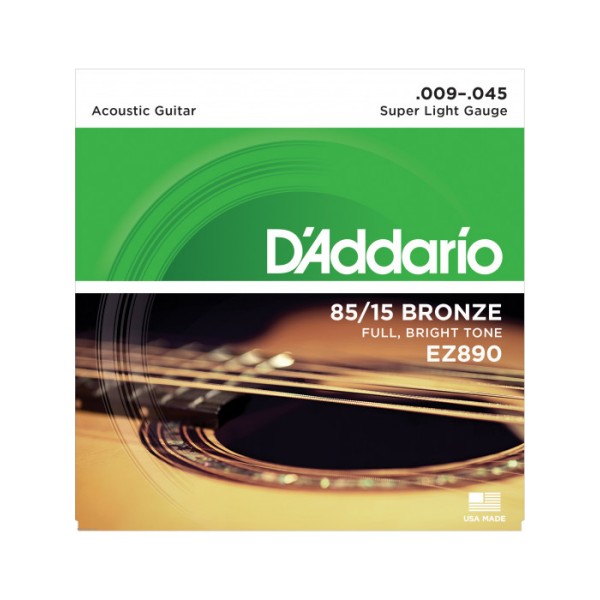 SET strun za akustično kitaro D'Addario EZ890 85/15 Bronze 9-45
