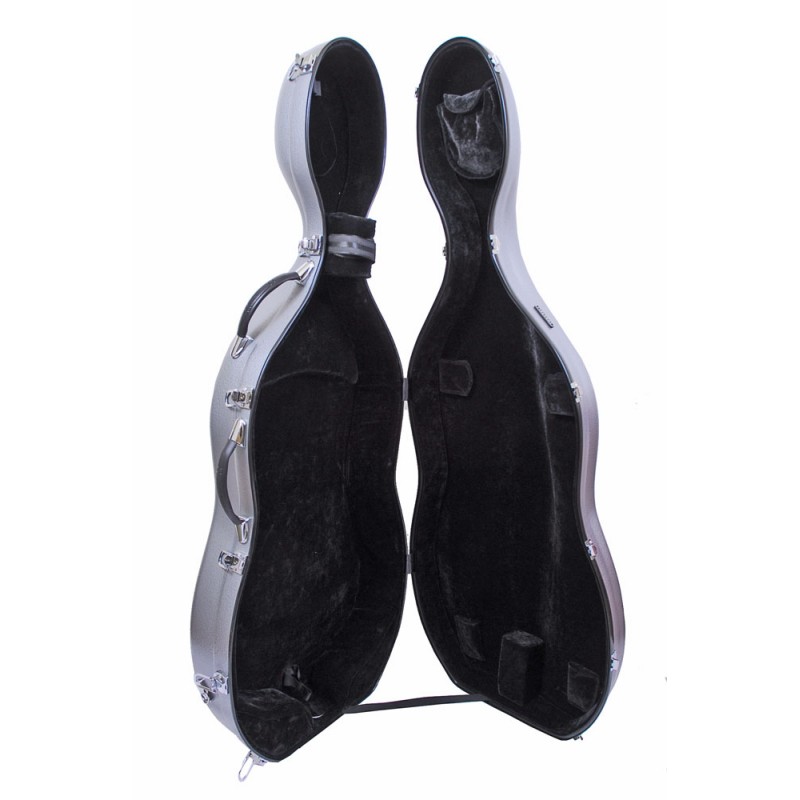 Cello Case Tonareli Fiberglass Silver