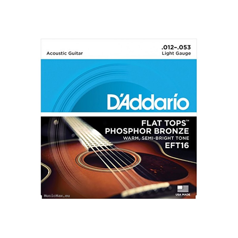 SET strun za akustično kitaro D'Addario EFT16 Flat Tops 12-53