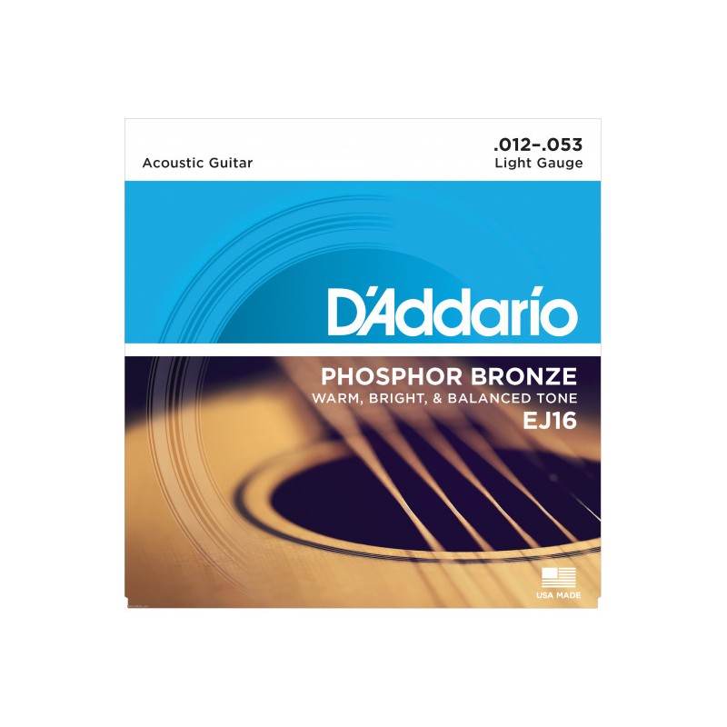 SET strun za akustično kitaro D'Addario EJ16 PH Bronze 12-53