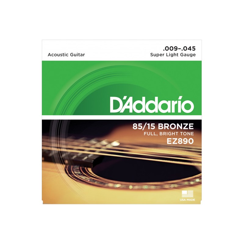 SET strun za akustično kitaro D'Addario EZ890 85/15 Bronze 9-45