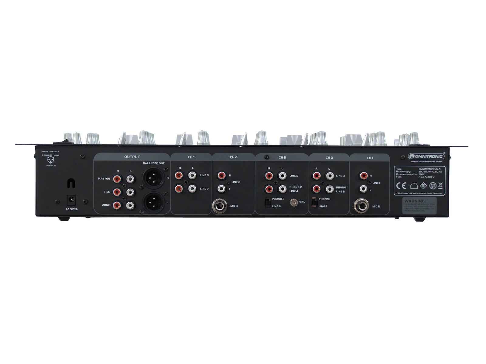 OMNITRONIC EMX-5 5-Channel Club Mixer