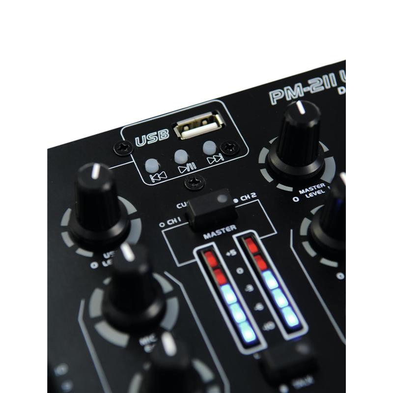 OMNITRONIC PM-211P DJ Mixer with Player