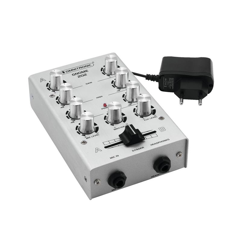 OMNITRONIC GNOME-202 Mini Mixer silver