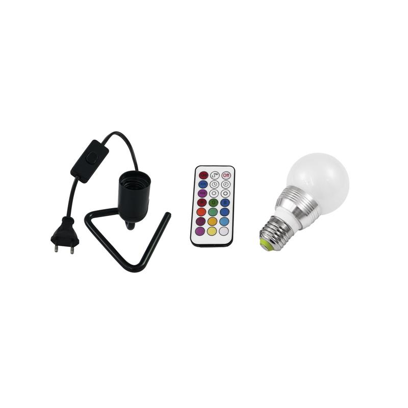 Eurolite Set LED A60 230V 5W E27 multicolor RC + Triangle base b