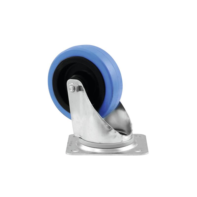 ROADINGER Swivel Castor 100mm BLUE WHEEL light blue