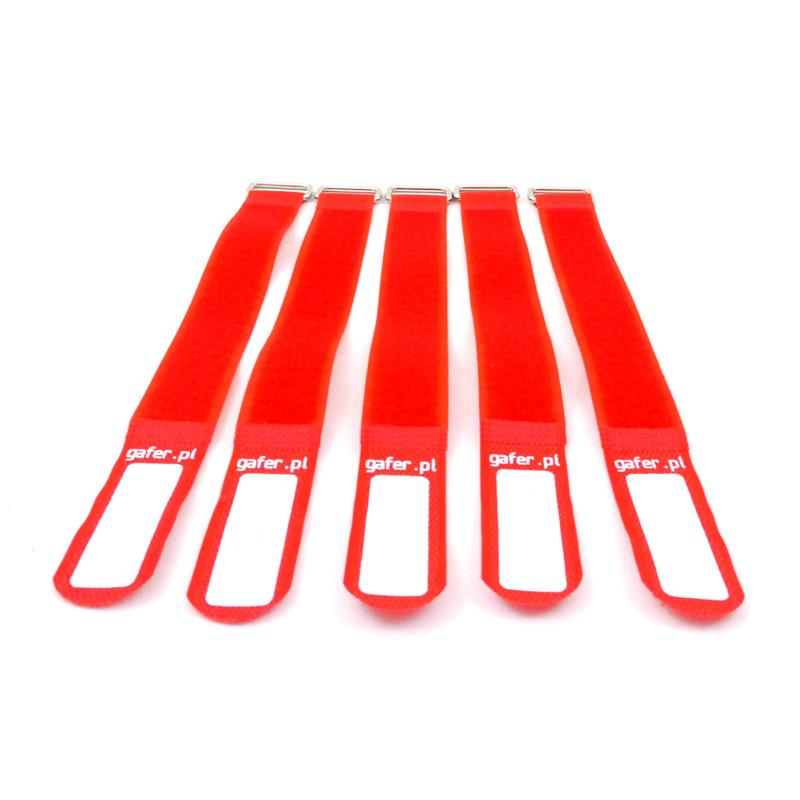 GAFER.PL Tie Straps 25x400mm 5 pieces red