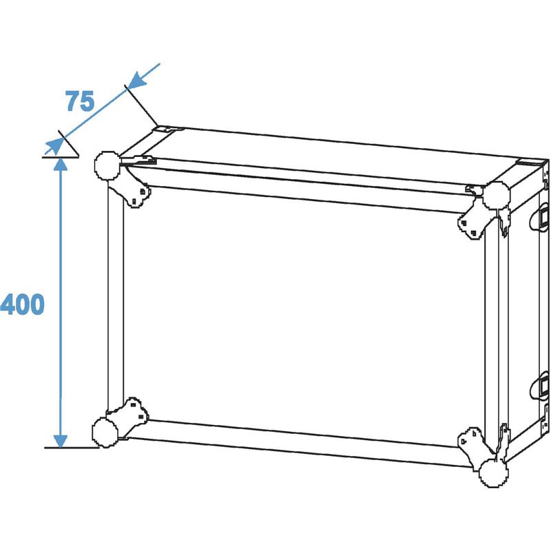 ROADINGER Effect Rack CO DD, 8U, 24cm deep, black