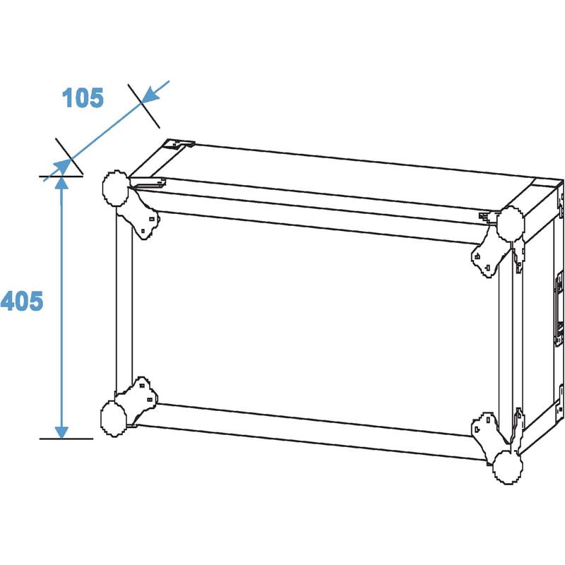 ROADINGER Amplifier Rack PR-2ST, 8U, 57cm deep