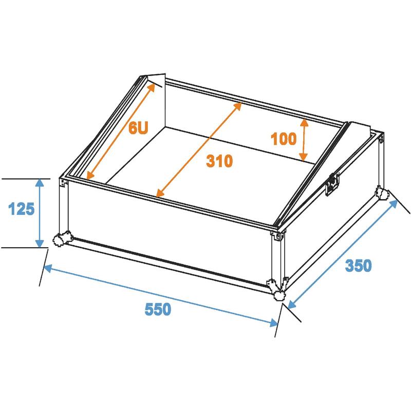 ROADINGER Mixer Case Pro MCB-19, sloping, bk, 6U
