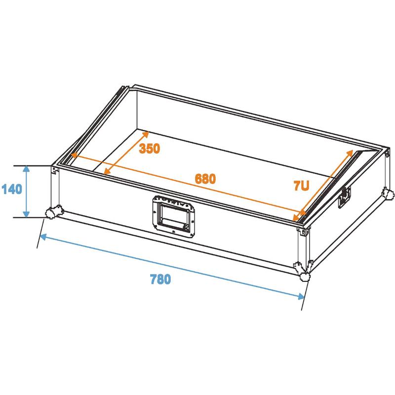 ROADINGER Mixer Case Pro MCB-27, sloping, bk, 7U