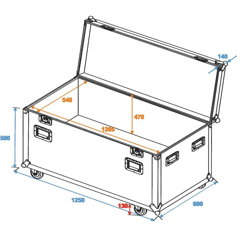 ROADINGER Universal Tour Case 120cm with wheels ODV-1