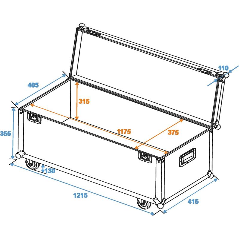 ROADINGER Universal Transport Case 120x40cm with wheels