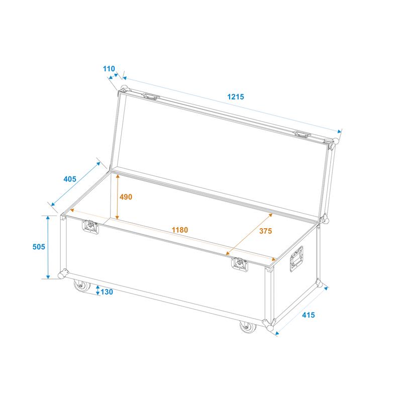 ROADINGER Universal Transport Case 120x60cm with wheels