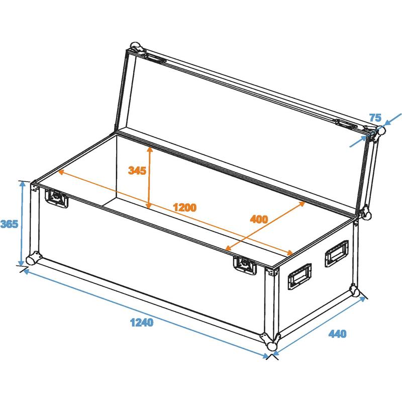 ROADINGER Universal Case Pro 120x40x40cm