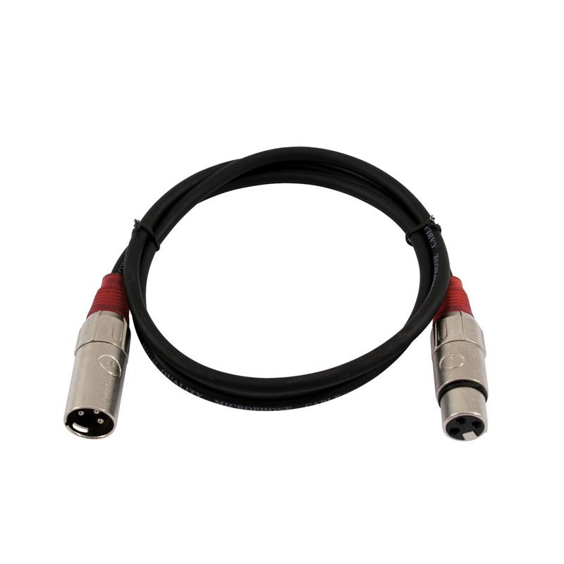 OMNITRONIC XLR cable 3pin 1.5m bk/rd