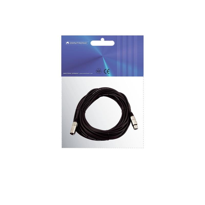 OMNITRONIC XLR cable 3pin 15m bk