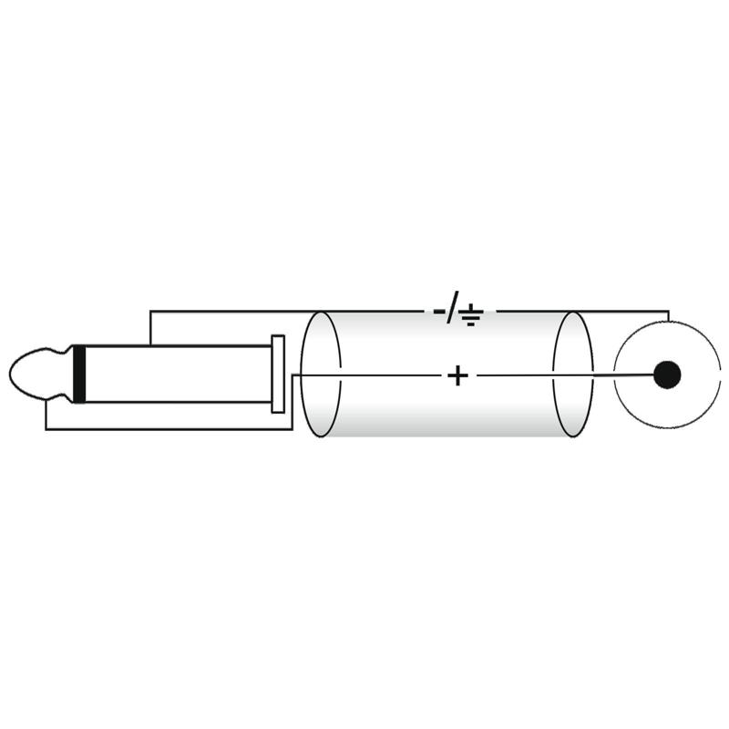 OMNITRONIC Adaptercable RCA/Jack 0.9m bk