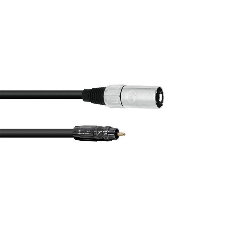 OMNITRONIC Adaptercable RCA/XLR(M) 0.9m bk