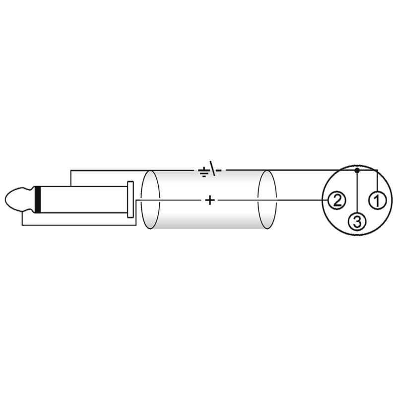 OMNITRONIC Adaptercable XLR(F)/Jack mono 0.9m bk