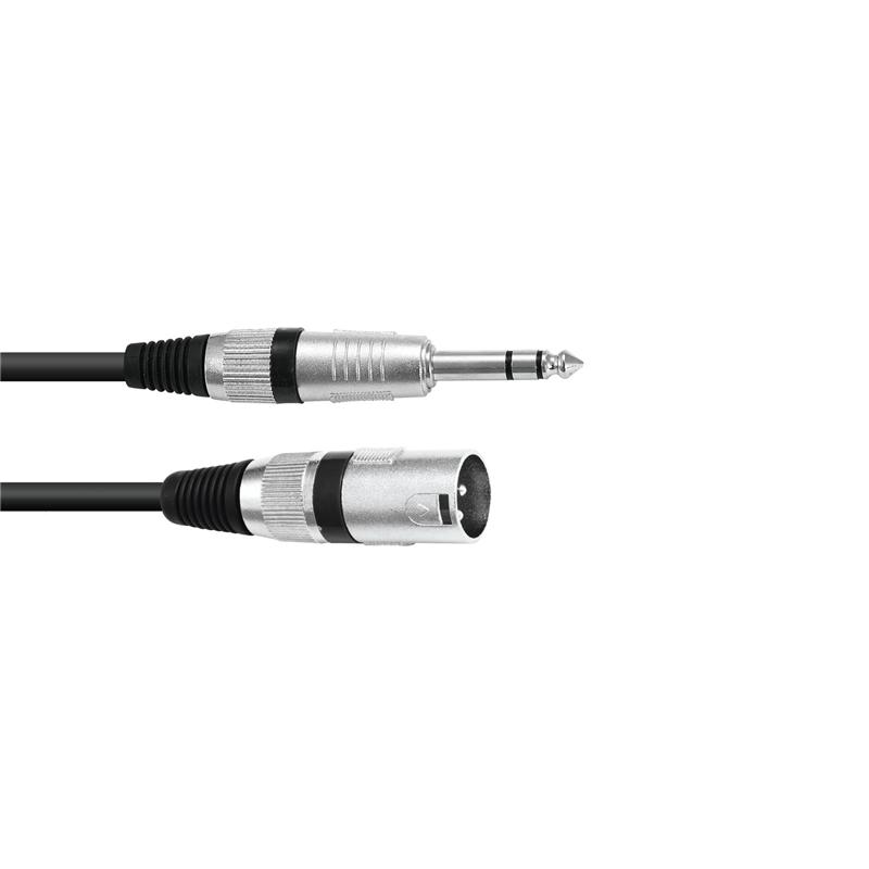 OMNITRONIC Adaptercable XLR(M)/Jack stereo 5m bk