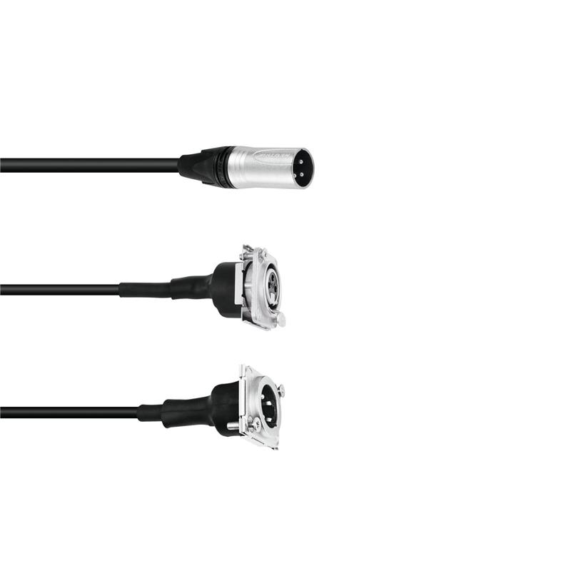 PSSO Patch Cable XLR(F)S/1xXLR(M),1xXLR(M)S 1m