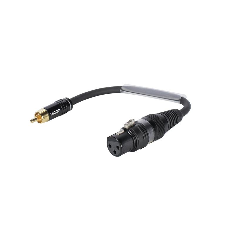 SOMMER CABLE Adaptercable XLR(F)/RCA(M) 0.15m bk