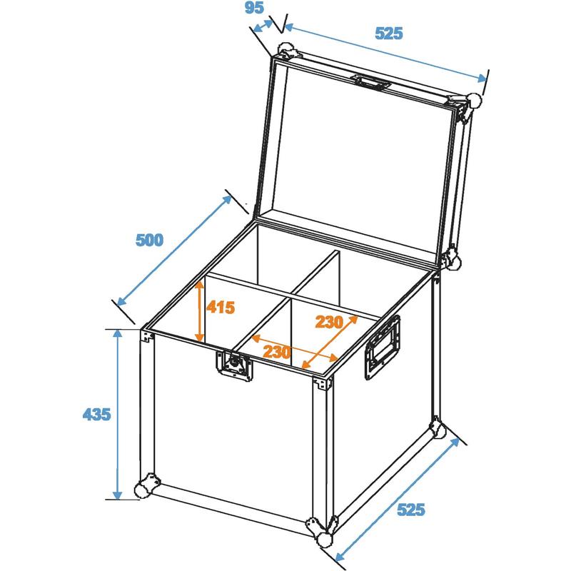 ROADINGER Flightcase EP-64 4x PAR-64 Spot long