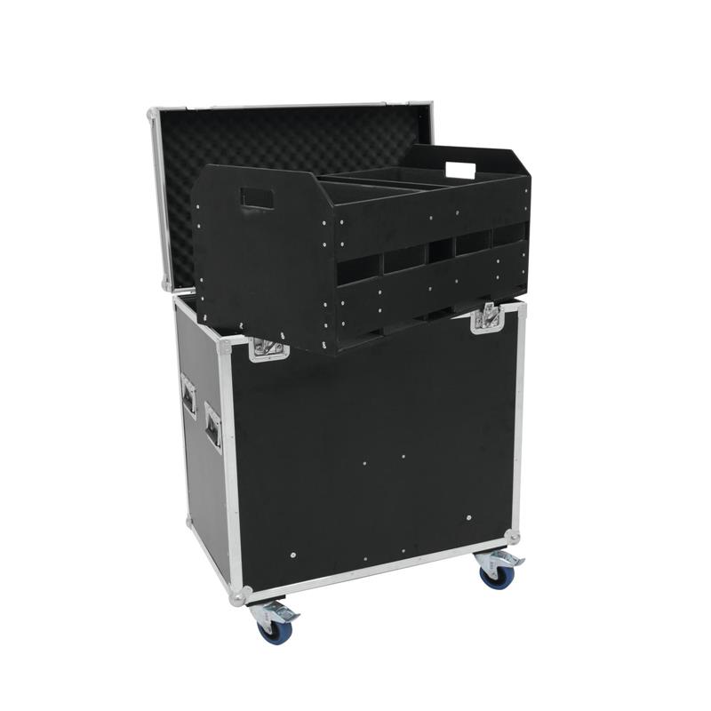 ROADINGER Flightcase 8x Audience Blinder 2xCOB