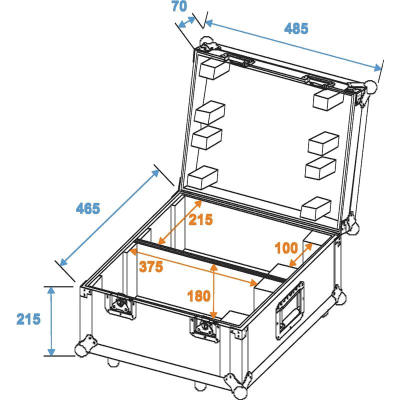 ROADINGER Flightcase 2x TSL-100/TSL-200