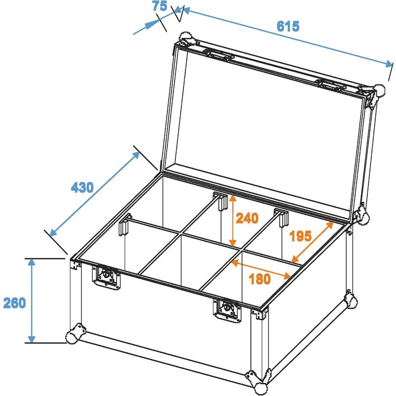 ROADINGER Flightcase 6x TMH-6/7/8/9