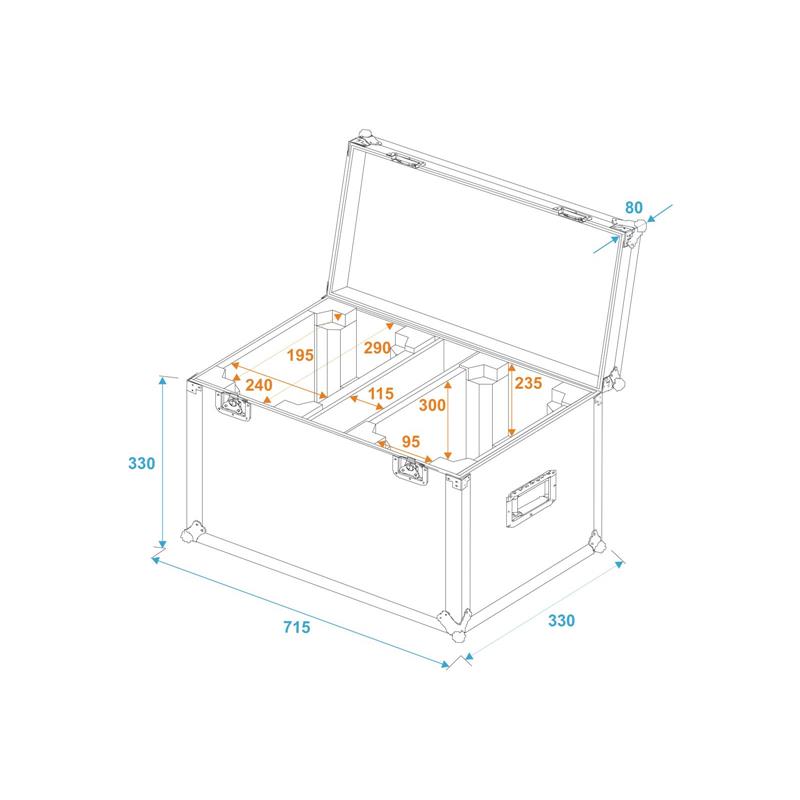 ROADINGER Flightcase 2x TMH FE-600