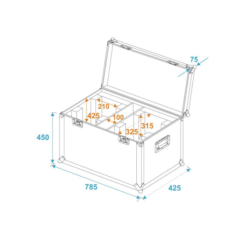 ROADINGER Flightcase 2x THA-50F