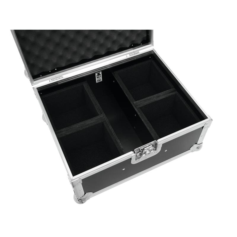 ROADINGER Flightcase 4x AKKU UP 4 QCL Spot QuickDMX