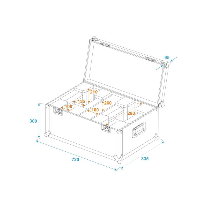 ROADINGER Flightcase 2x LED TMH-X1 Moving-Head Beam