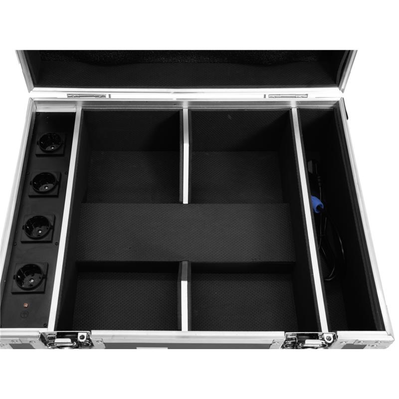 ROADINGER Flightcase 4x AKKU IP UP-4 QuickDMX with charging func