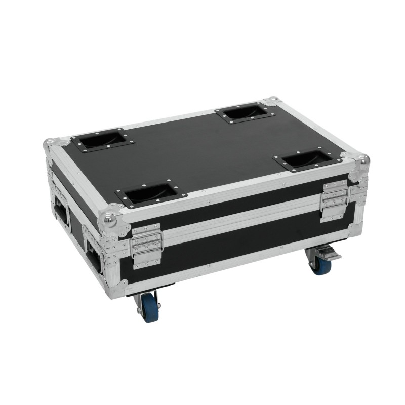 ROADINGER Flightcase 4x AKKU BAR-6 Glow QCL Flex QuickDMX with c