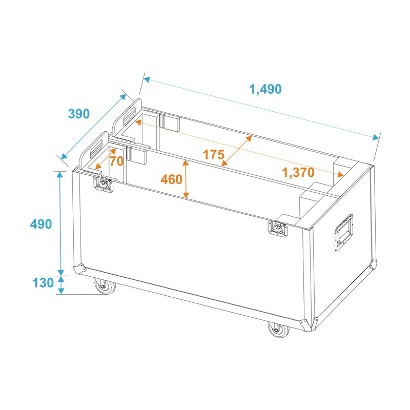 ROADINGER Flightcase 2x LCD ZL60