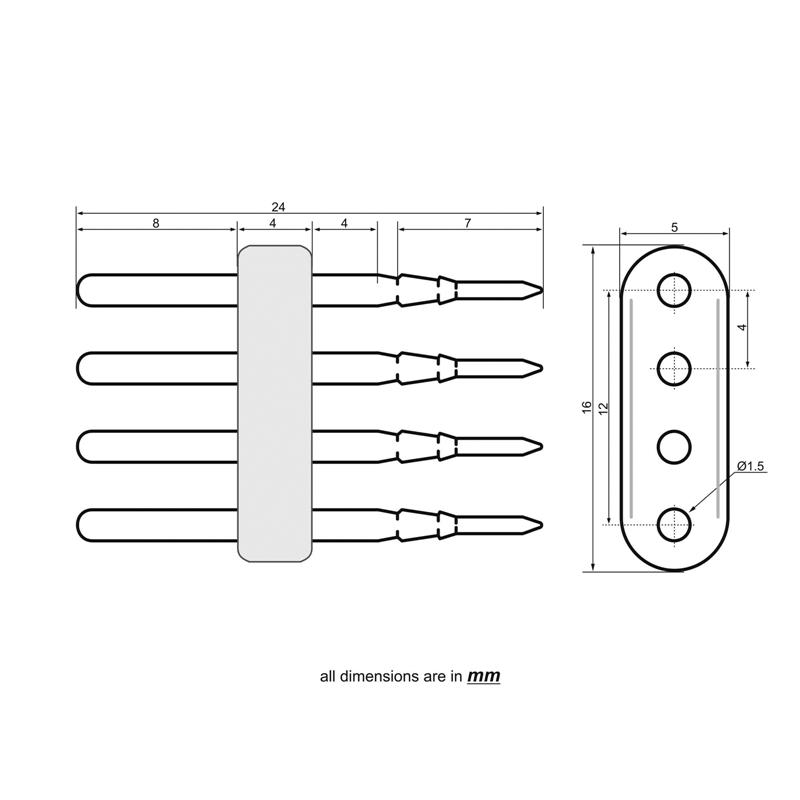 EUROLITE LED Neon Flex 230V Slim RGB flexible Connector