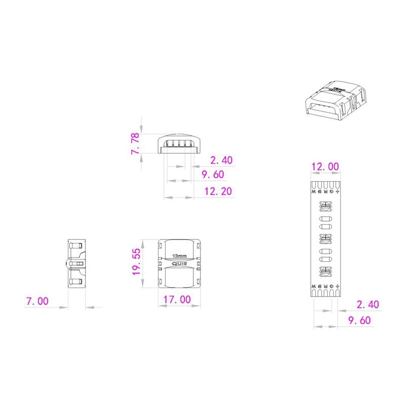 EUROLITE LED Strip Connector 5Pin 12mm