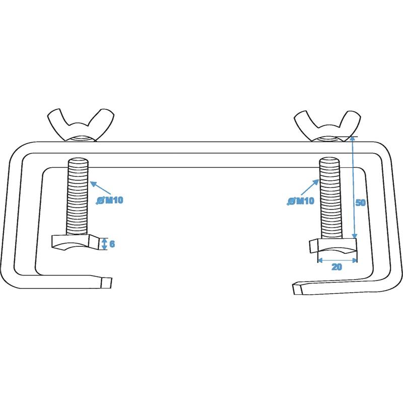 EUROLITE TCH-50/20H C-Clamp silver