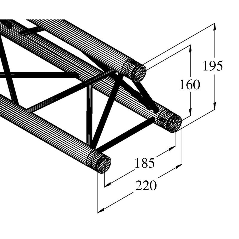 ALUTRUSS DECOLOCK DQ3-250 3-Way Cross Beam