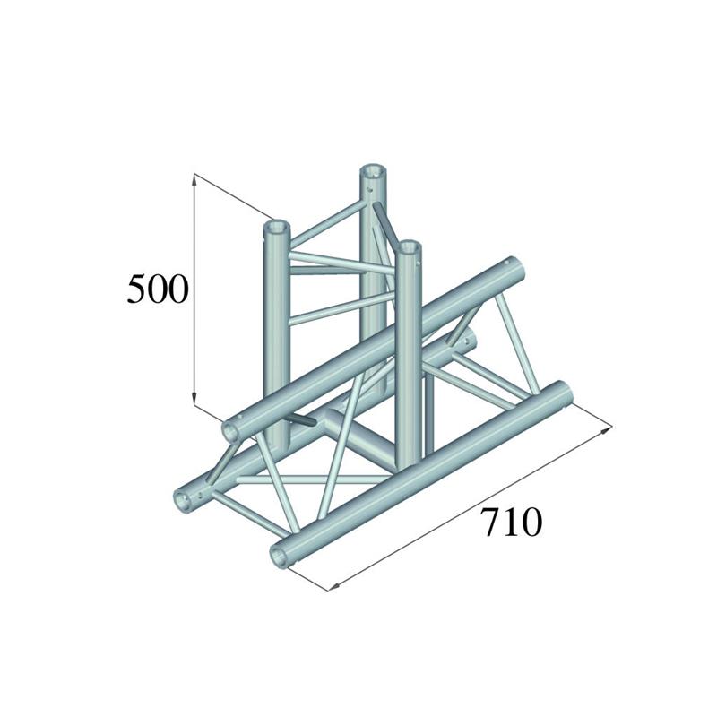 ALUTRUSS TRILOCK 6082AT-35 3-Way T-Piece