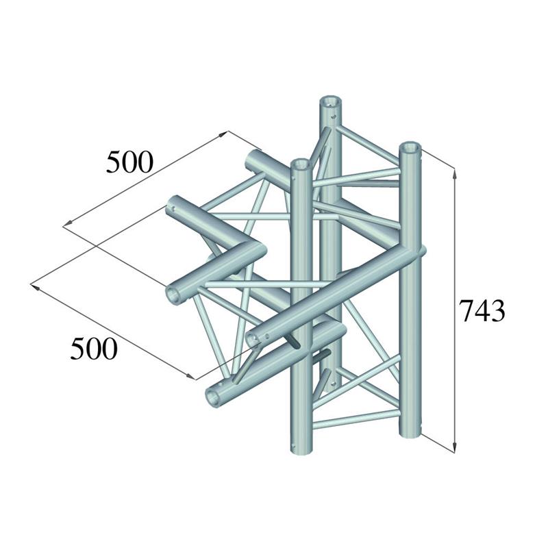 ALUTRUSS TRILOCK 6082AC-44 4-Way Piece \/ left